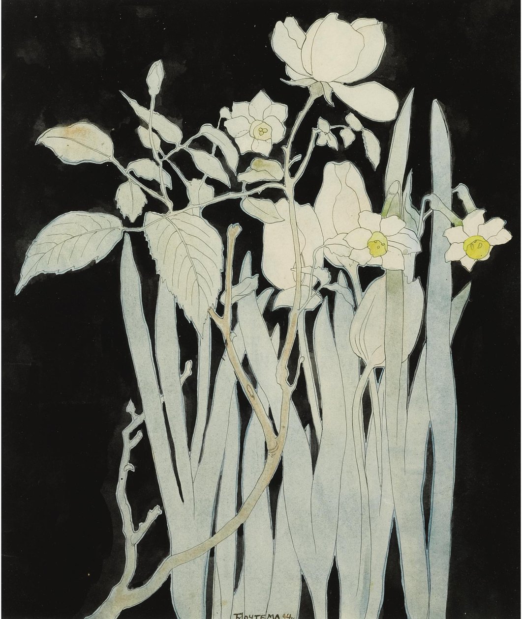 Narzissen und Rosen von Theo van Hoytema
