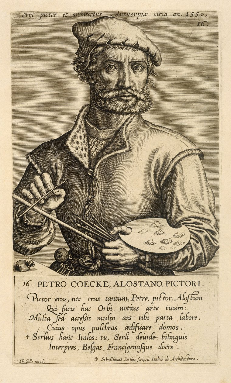 Porträt von Pieter Coecke van Aelst der Ältere von Theodor Galle