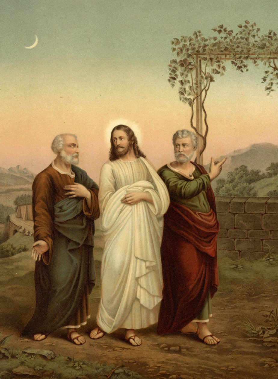 Christus und die Jünger von Emmaus von Theodor Klenk