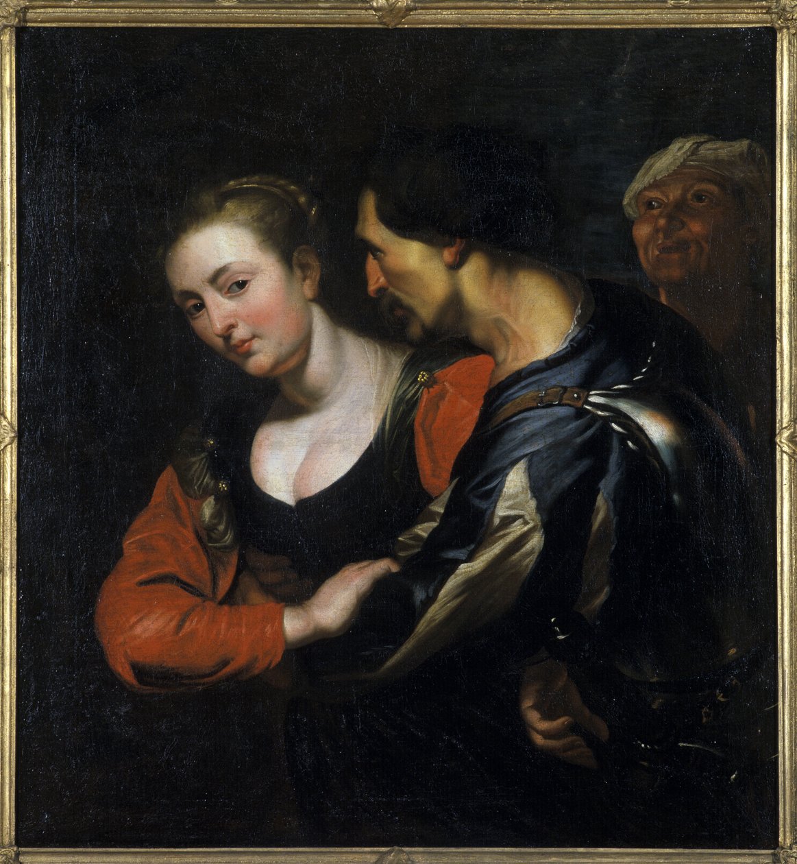 Landsknecht mit einer Frau von Theodor Rombouts