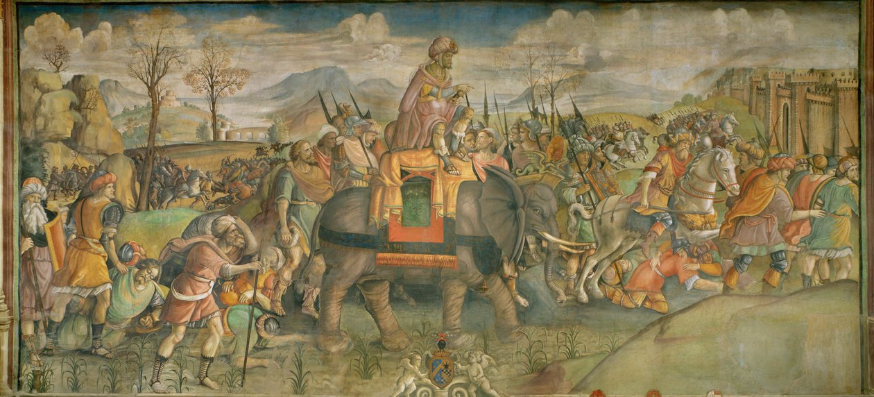 Hannibal in Italien Fresko von Theodor de Bry