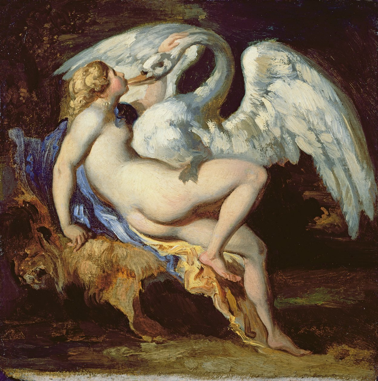 Leda und der Schwan von Theodore Gericault
