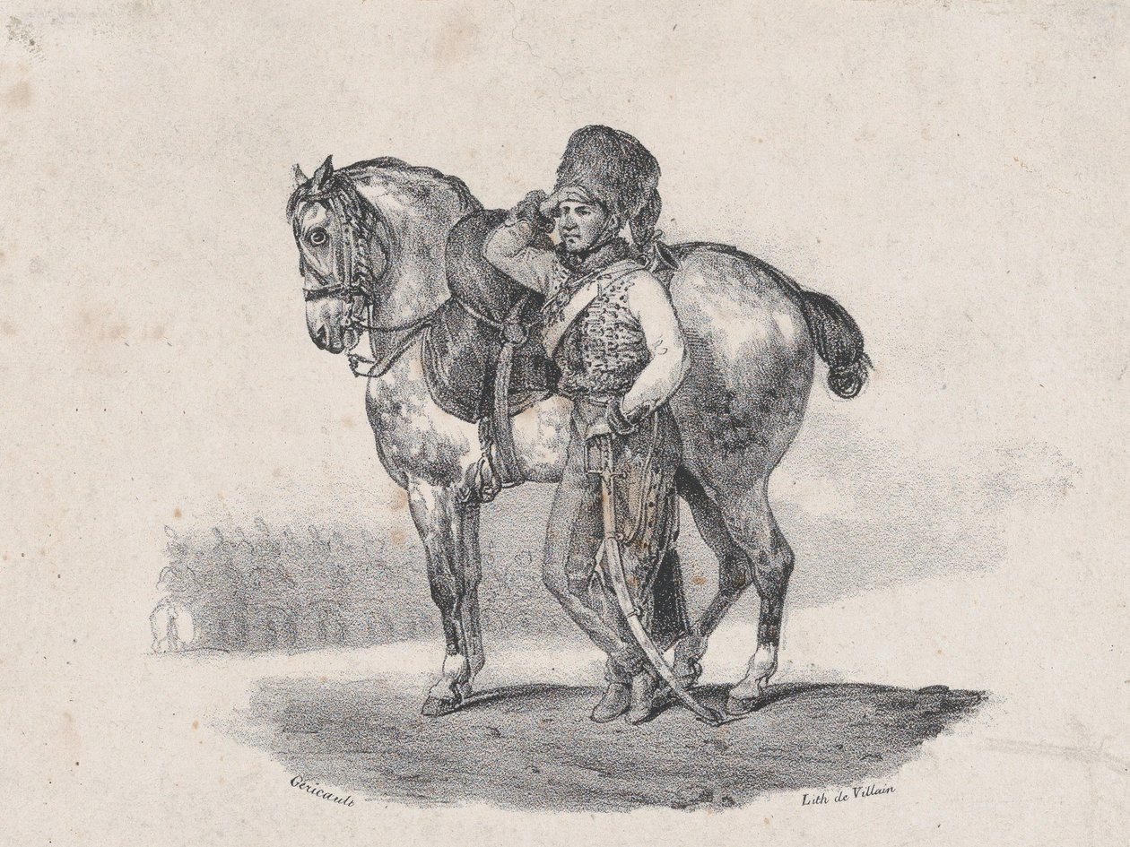 Die Trompete der Husaren, 1823 von Theodore Gericault