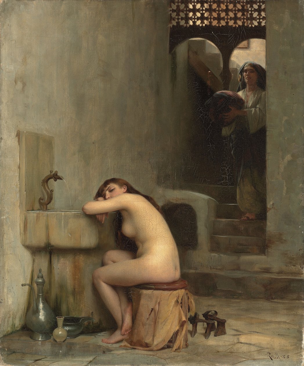 Ruhe im Bad, 1888 von Theodore Jacques Ralli