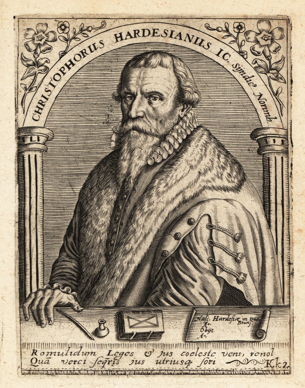 Christoph Herdesianus, deutscher Jurist von Theodore de Bry