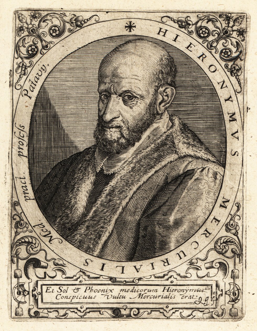 Girolamo Mercuriale, italienischer Philologe von Theodore de Bry