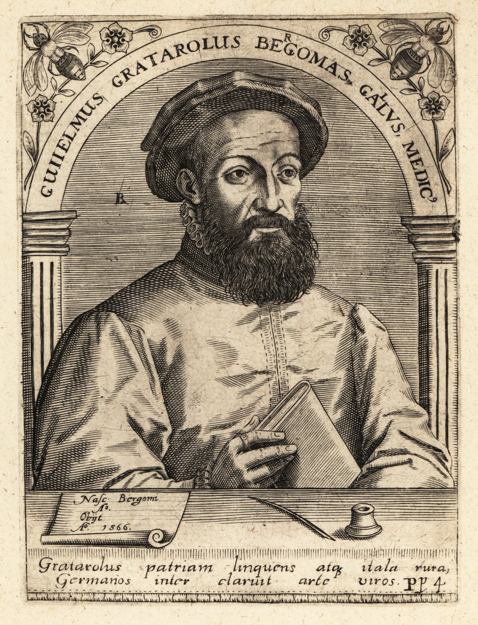 Guglielmo Gratarolo von Theodore de Bry