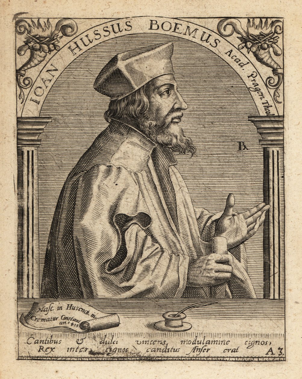 Jan Hus von Theodore de Bry