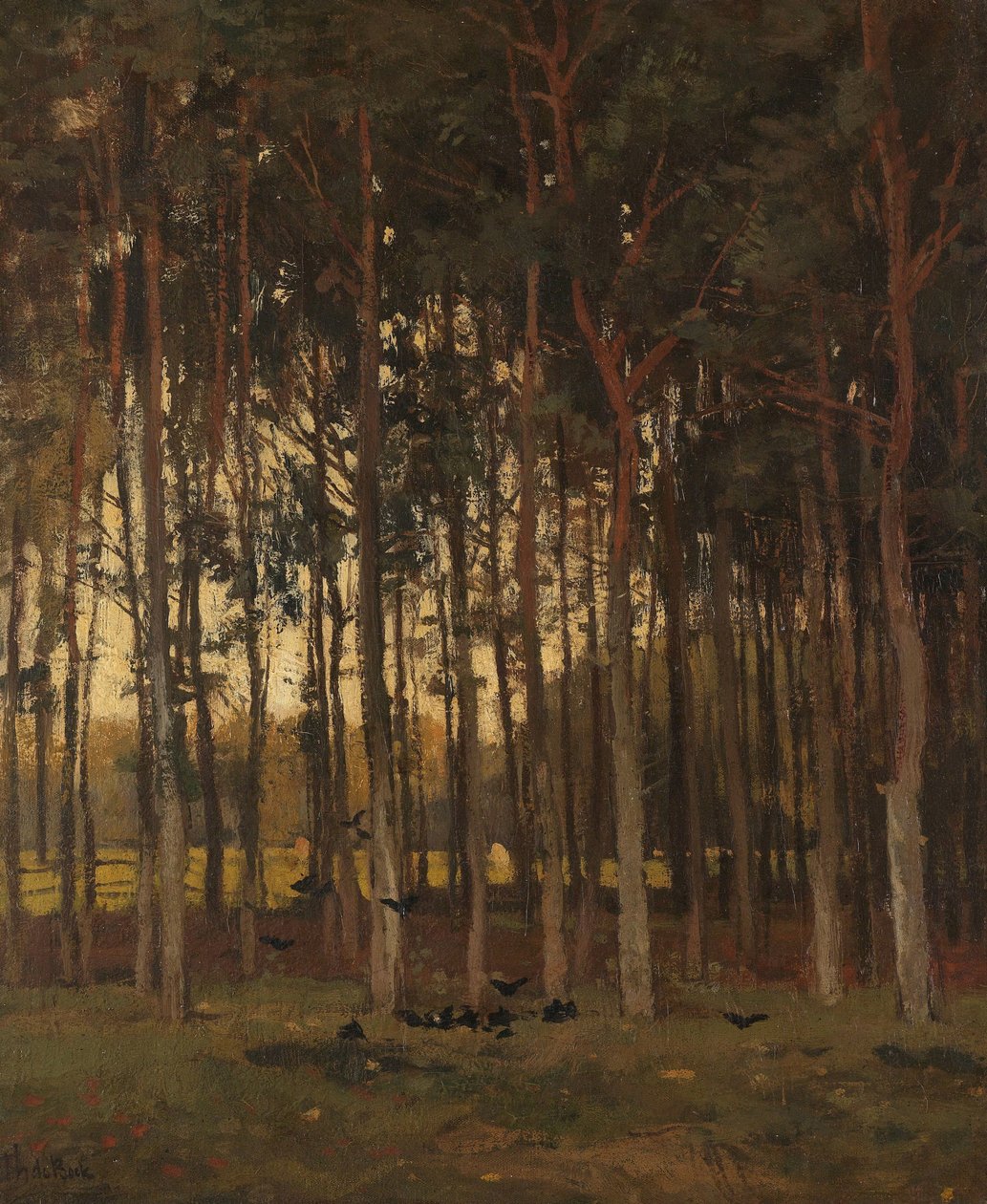 Ansicht im Wald von Theophile de Bock