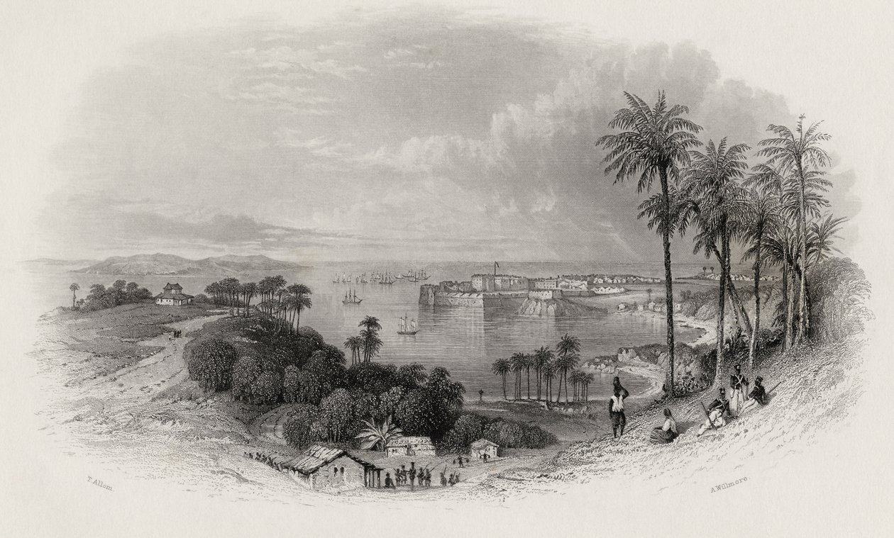 Bombay Indien, graviert von A. Willmore (1814-88) von Thomas Allom