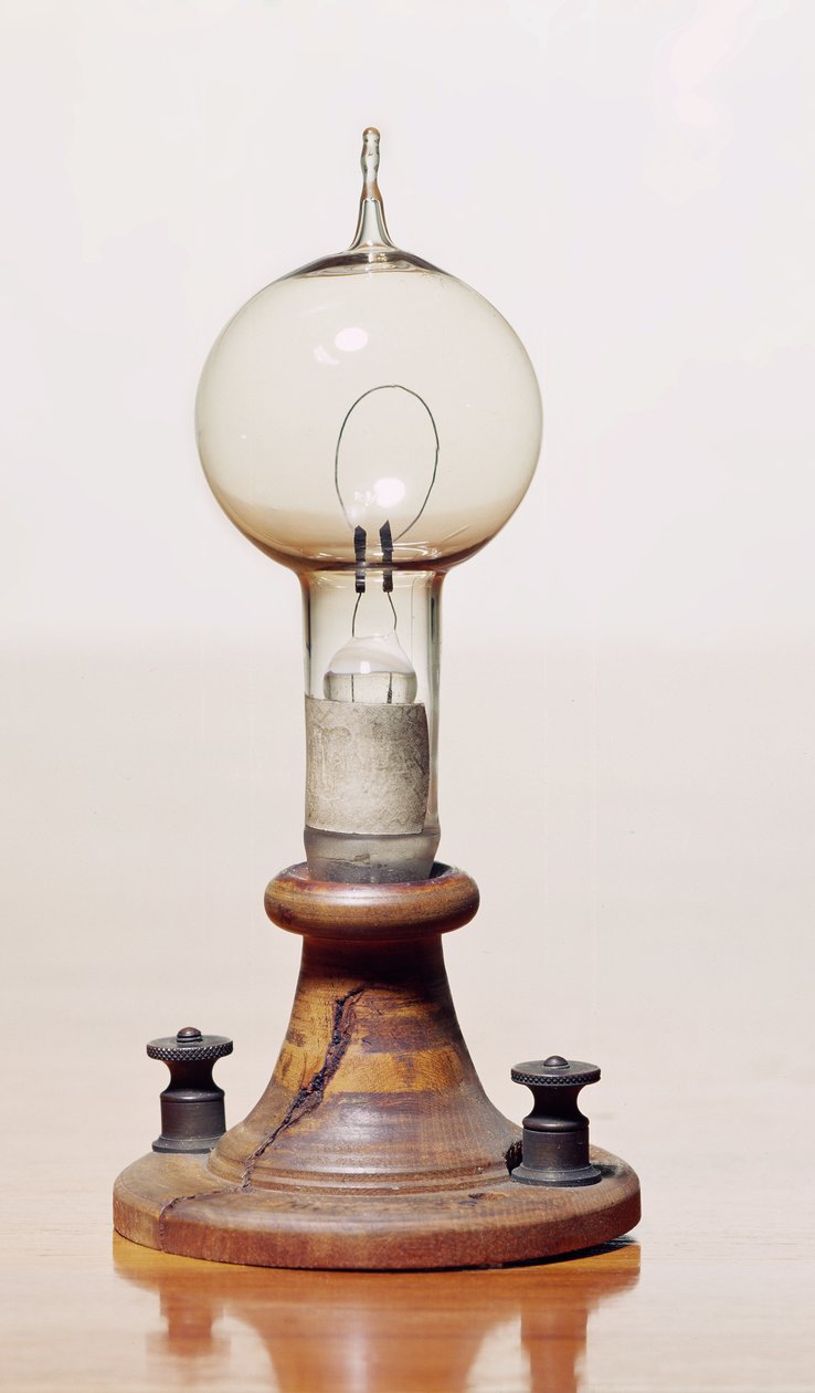 Elektrischer Faden, 1879 von Thomas Alva Edison