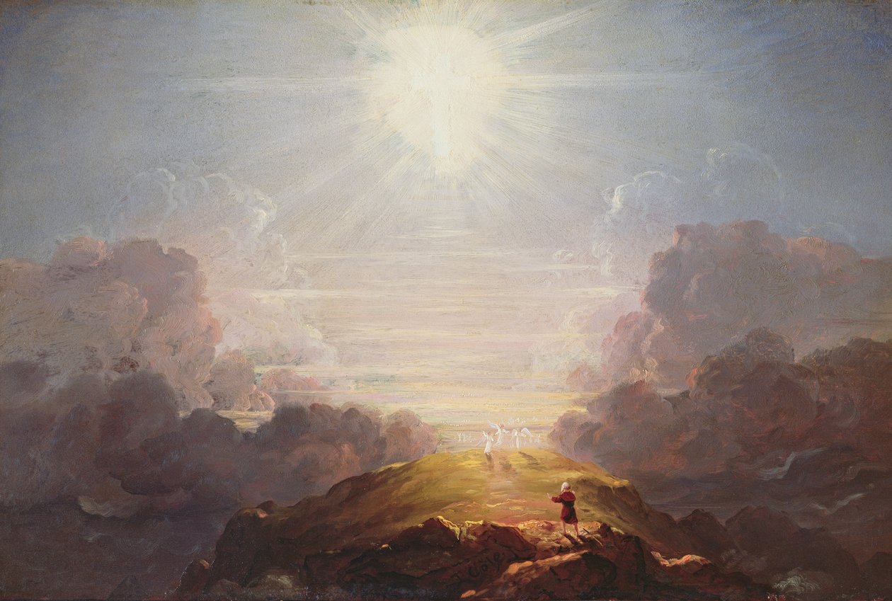 Studie für das Kreuz und die Welt von Thomas Cole