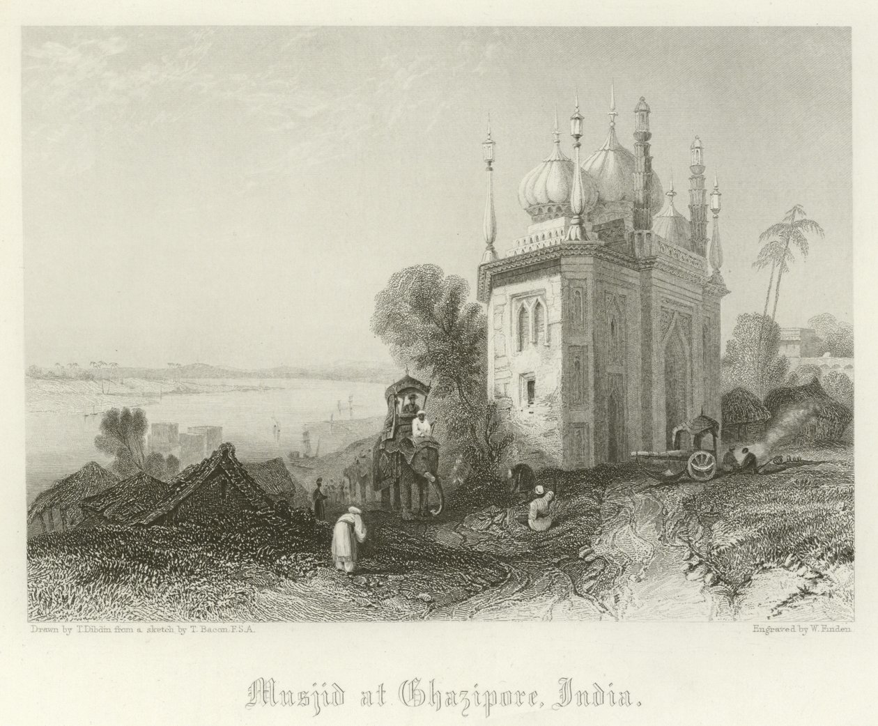 Moschee in Ghazipore, Indien von Thomas Colman Dibdin