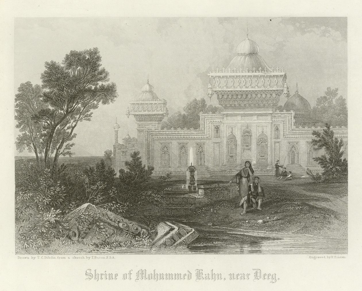 Schrein von Mohammed Khan, bei Deeg, Indien von Thomas Colman Dibdin