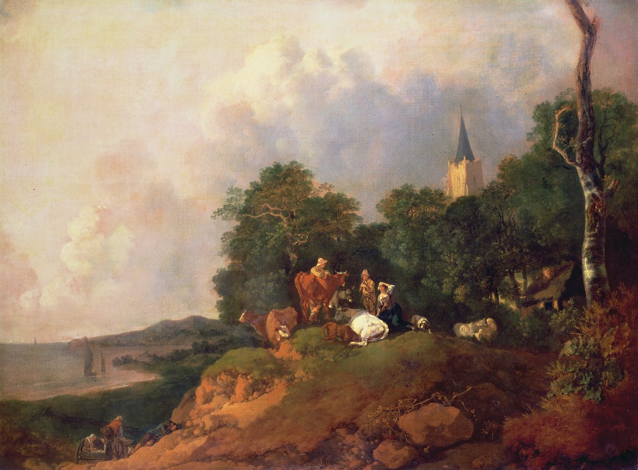 Ansicht in der Nähe der Küste, ca. 1750-55 von Thomas Gainsborough