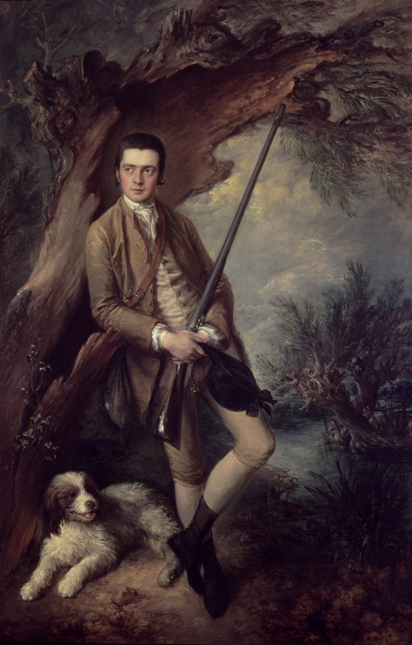 William Poyntz von Midgham und sein Hund Amber von Thomas Gainsborough