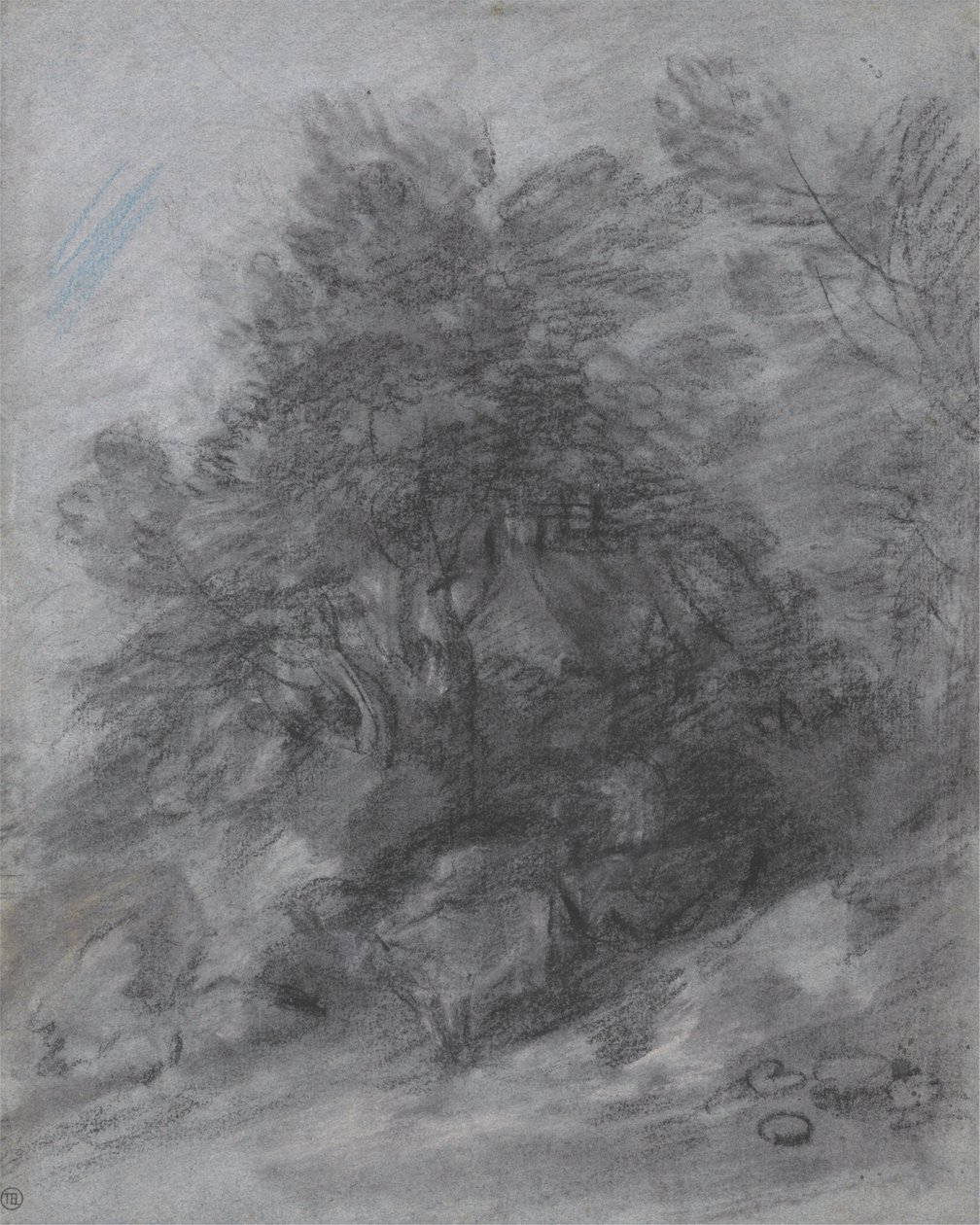 Waldlandschaft mit Hirten, Kühen und Hütte von Thomas Gainsborough