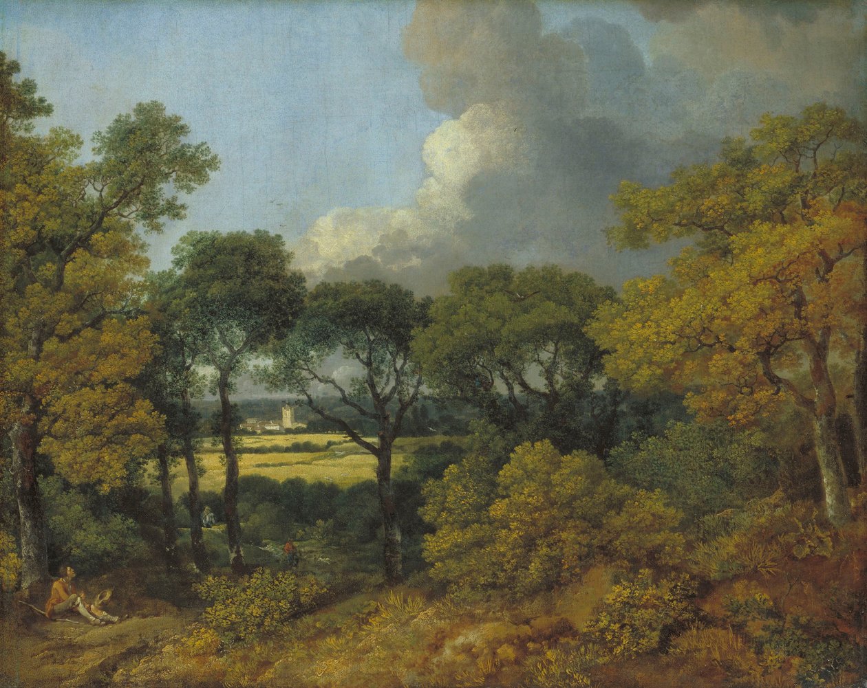 Waldlandschaft mit rastendem Bauern von Thomas Gainsborough