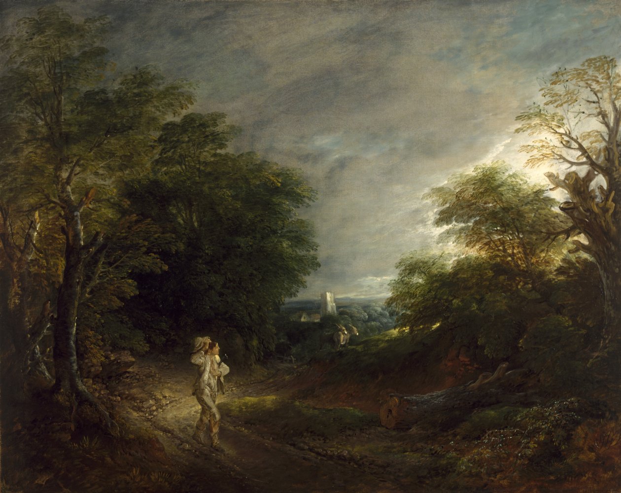 Waldlandschaft mit Holzfäller von Thomas Gainsborough
