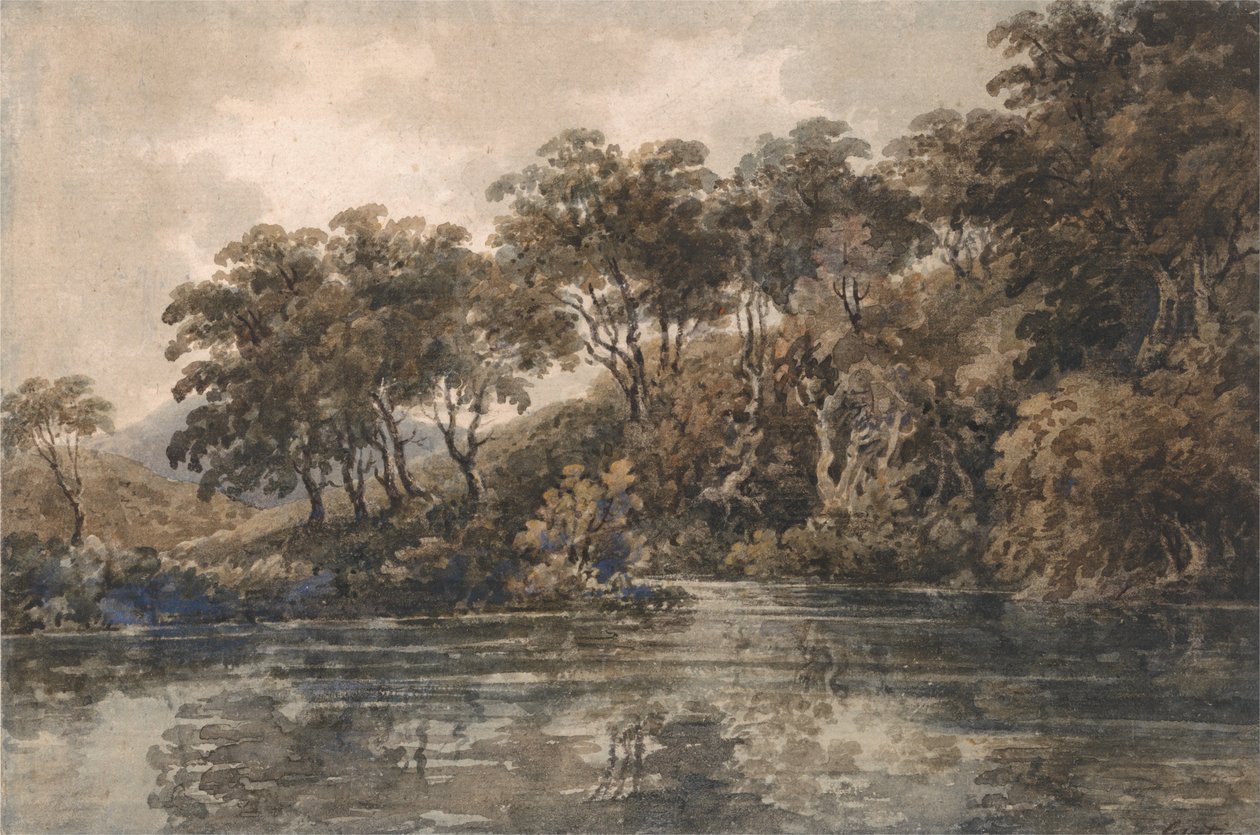 Bäume und Teich bei Bromley, Kent von Thomas Girtin