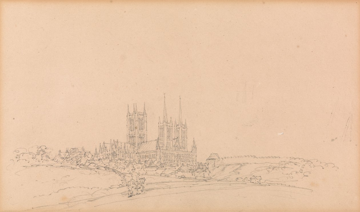 Ansicht der Kathedrale von Lincoln von Thomas Girtin