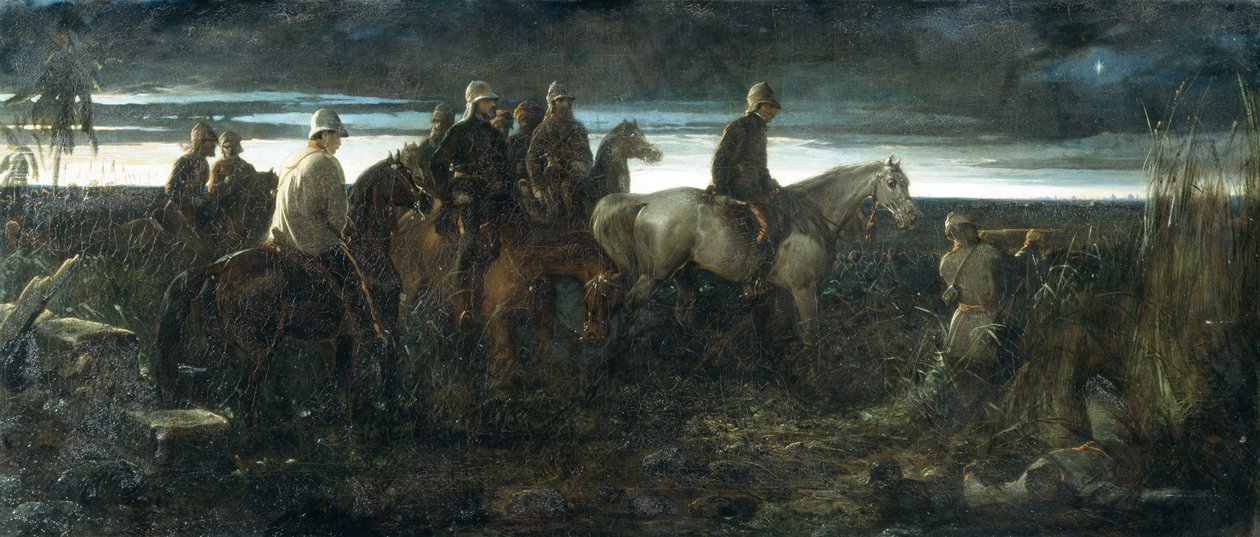 Der Anbruch des Sieges - Lord Clyde erkundet die Position des Feindes, vor der Entlastung von Lucknow am 14. November 1857 von Thomas Jones