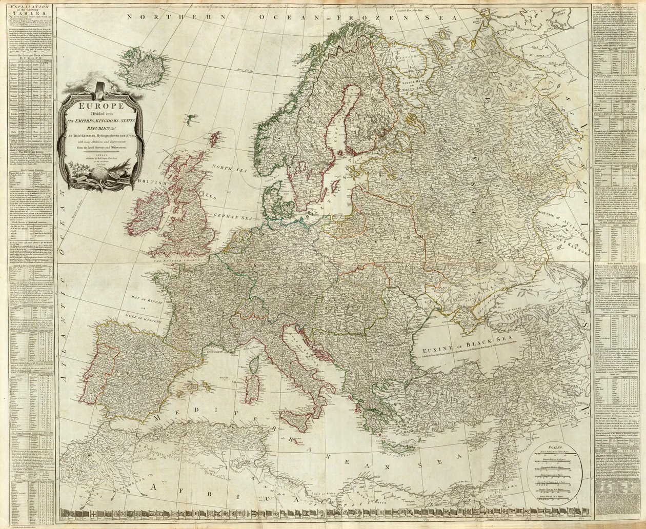Europa unterteilt in seine Reiche, Königreiche, Staaten, Republiken von Thomas Kitchin