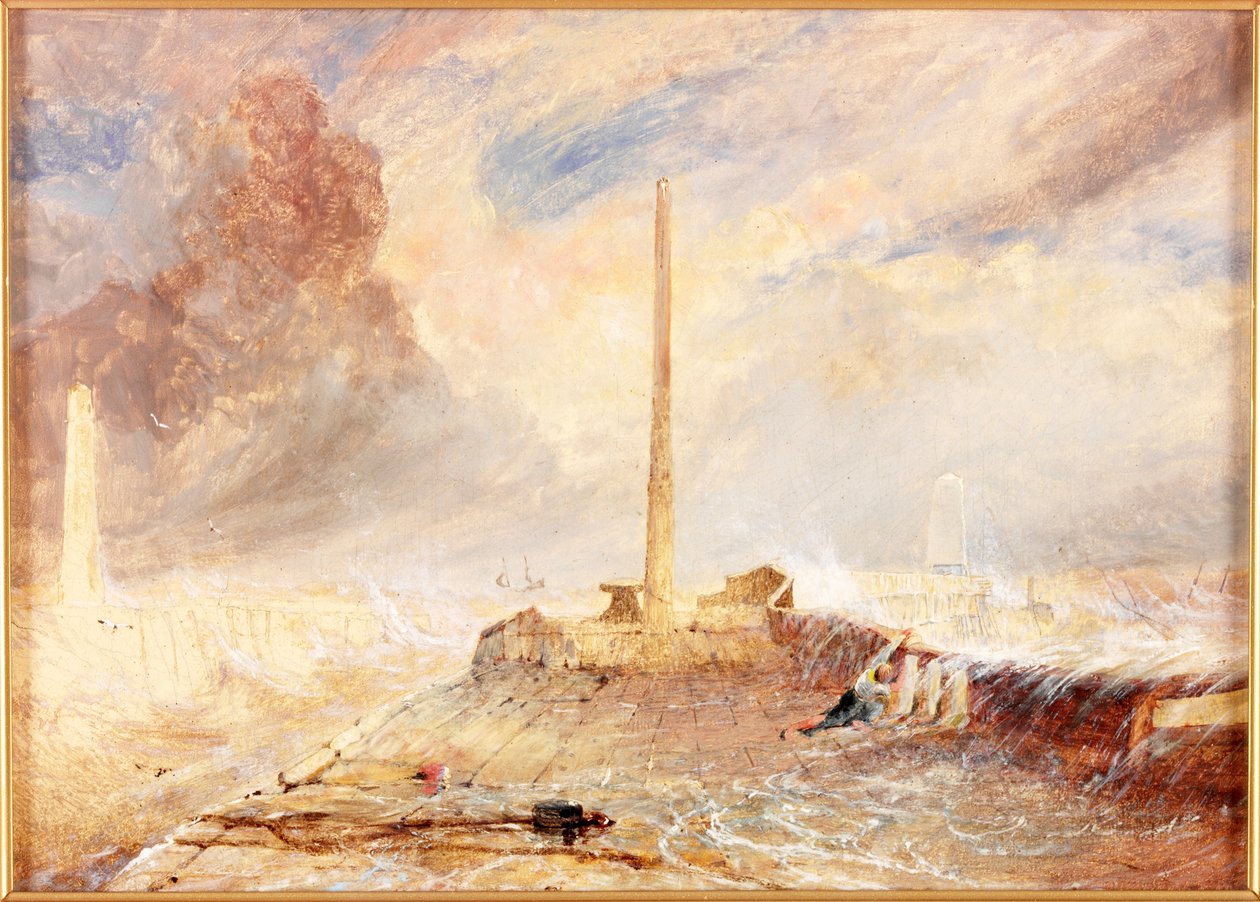 Sunderland Piers im Sturm von Thomas Miles Richardson