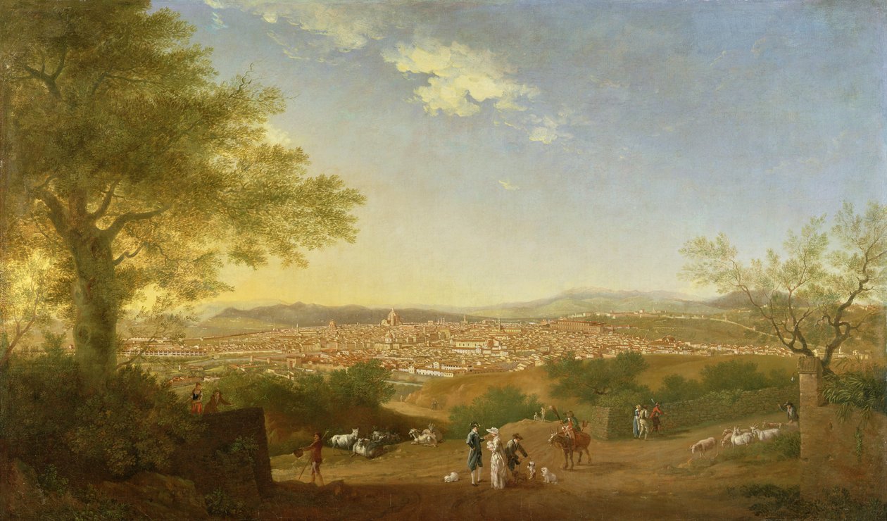 Ein Panoramablick auf Florenz von Bellosguardo, 1775 von Thomas Patch