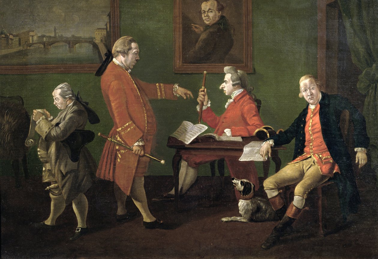 Lord William Cavendish (später 5. Herzog von Devonshire), William FitzHerbert und Mr Short (der Tutor), ca. 1780 von Thomas Patch