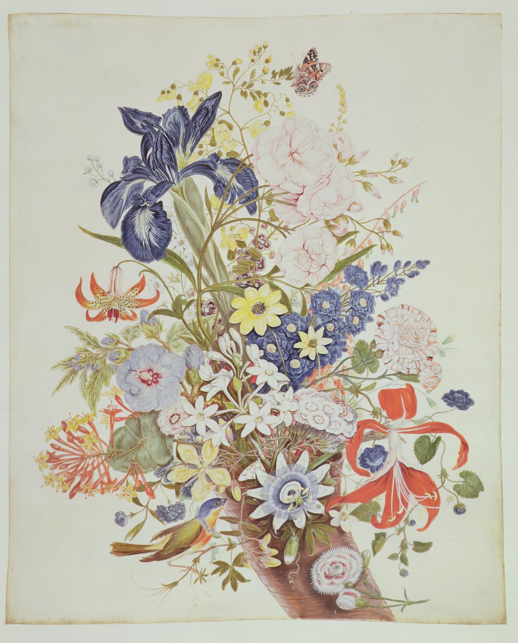 Gemischte Blumen in einem Füllhorn, ca. 1768 von Thomas Robins