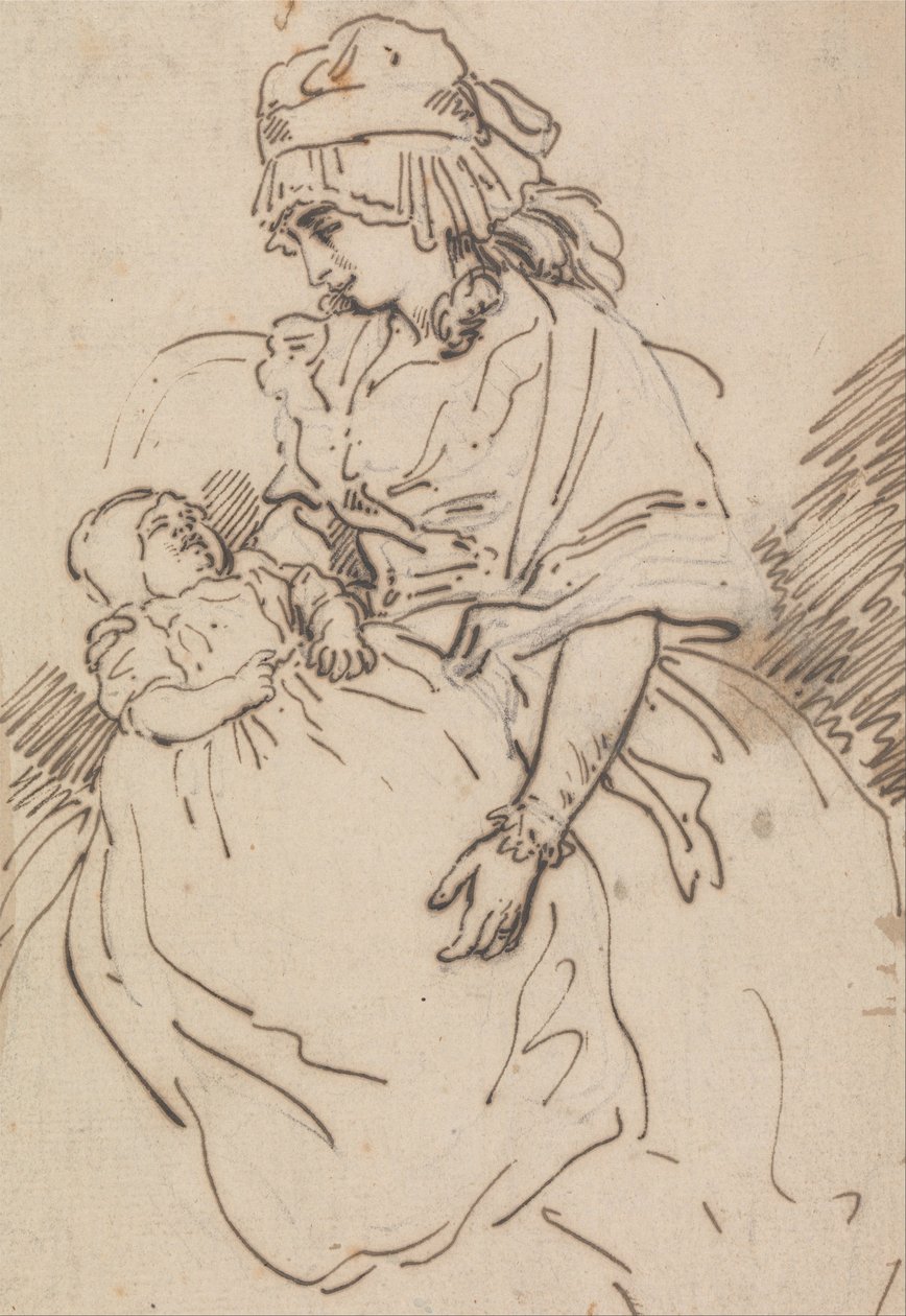 Eine Mutter und Kind von Thomas Rowlandson