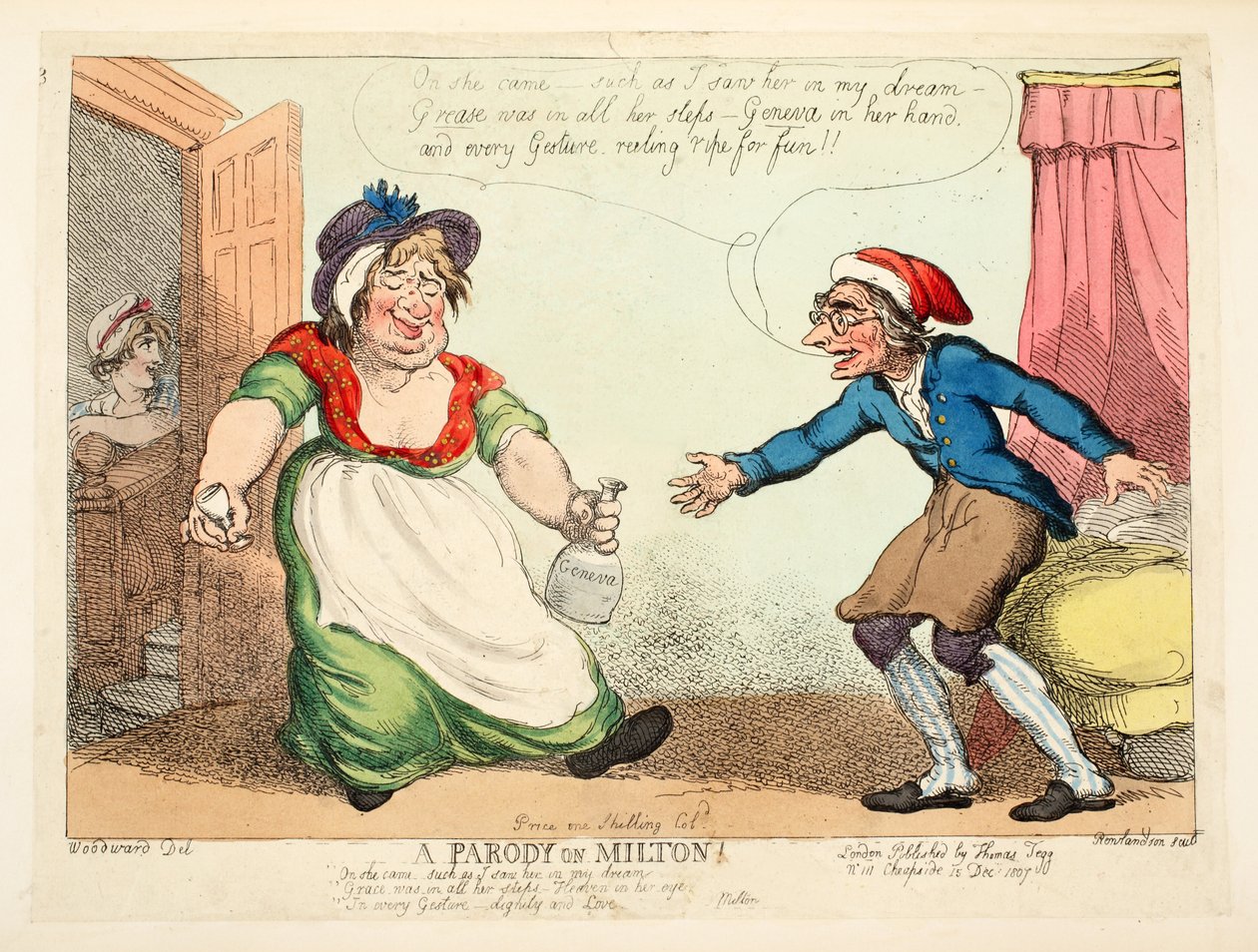 Eine Parodie auf Milton von Thomas Rowlandson