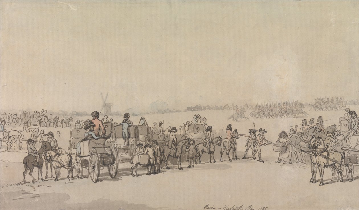 Eine Überprüfung auf Blackheath, Mai 1785 von Thomas Rowlandson