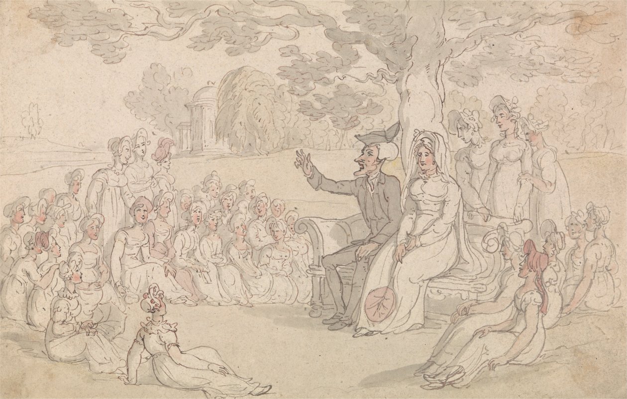 Dr. Syntax besucht ein Internat für junge Damen von Thomas Rowlandson