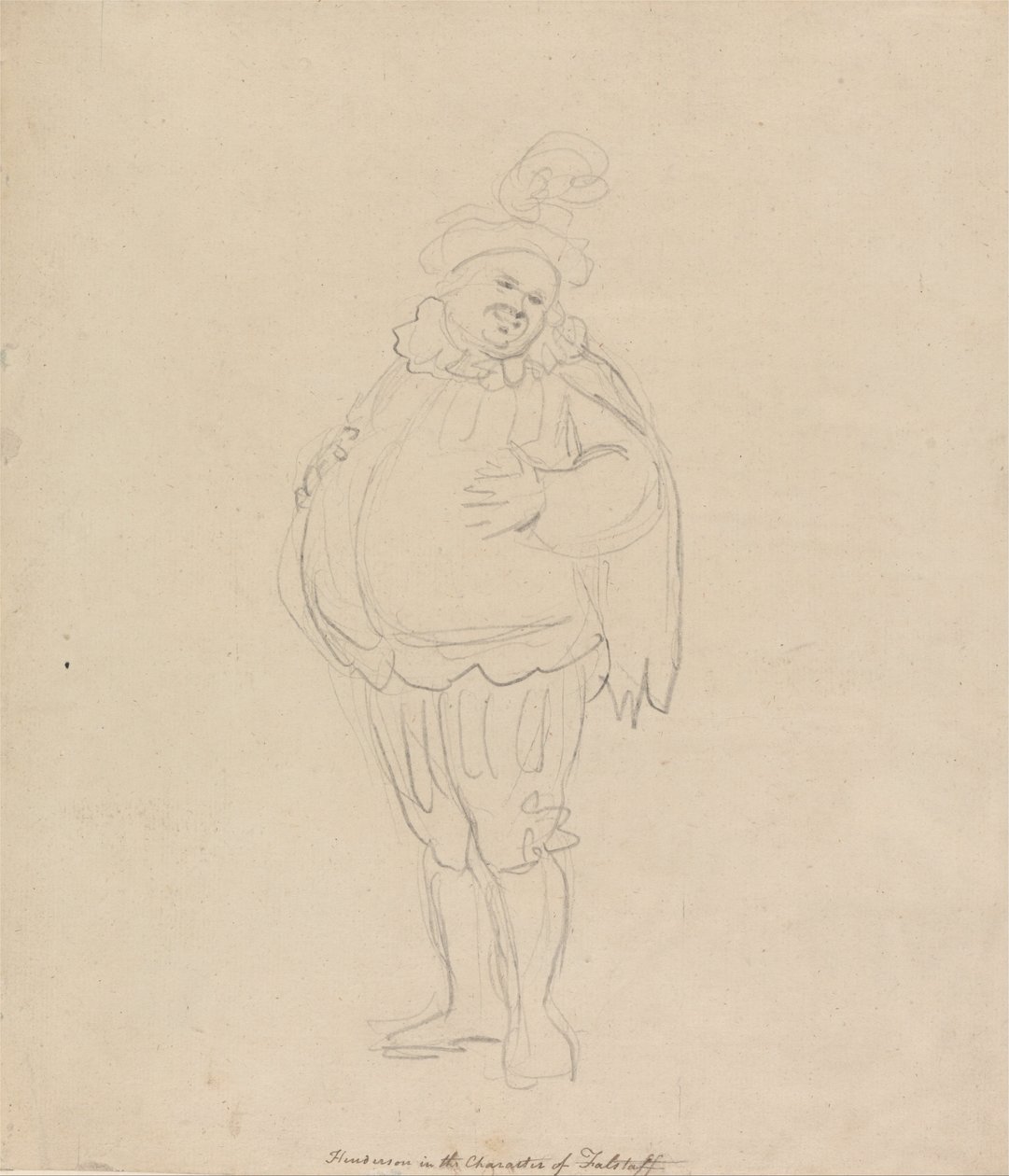 Henderson in der Rolle des Falstaff von Thomas Rowlandson