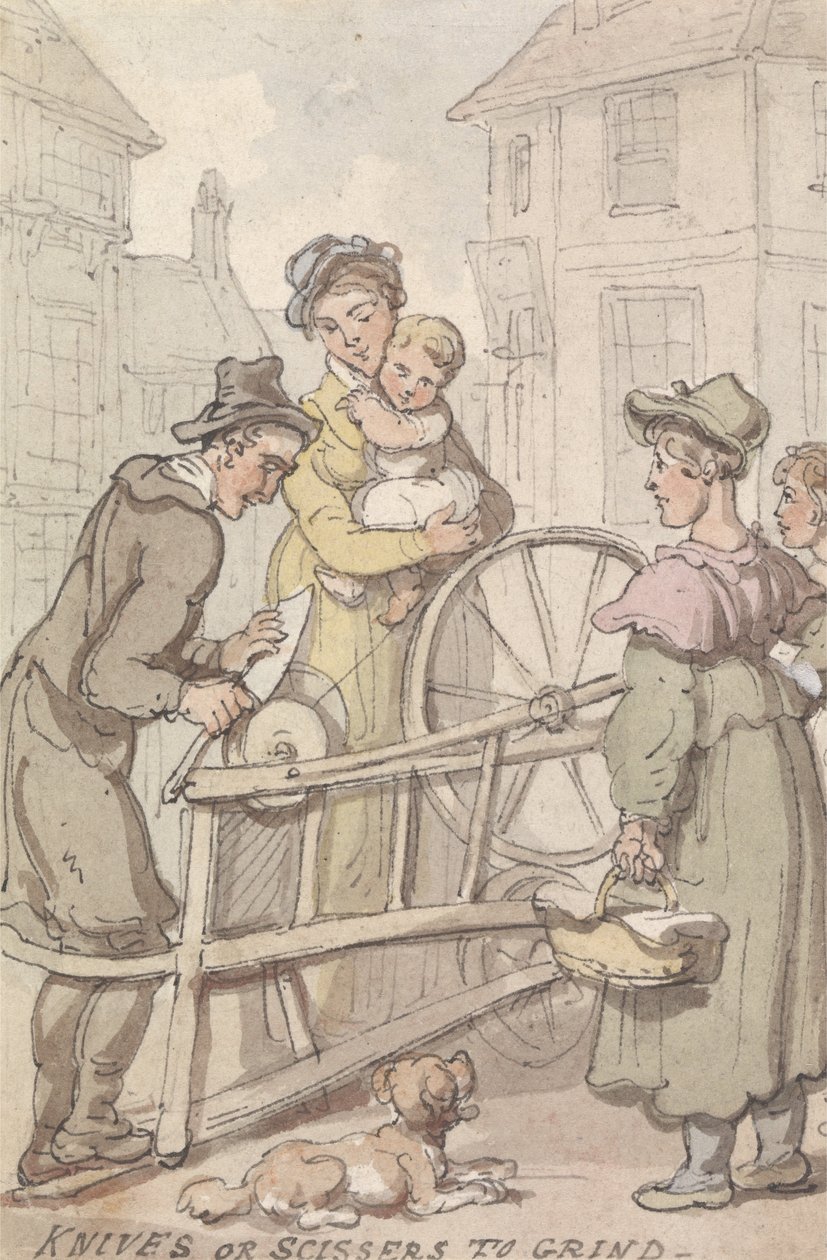 Messer oder Scheren zum Schleifen von Thomas Rowlandson