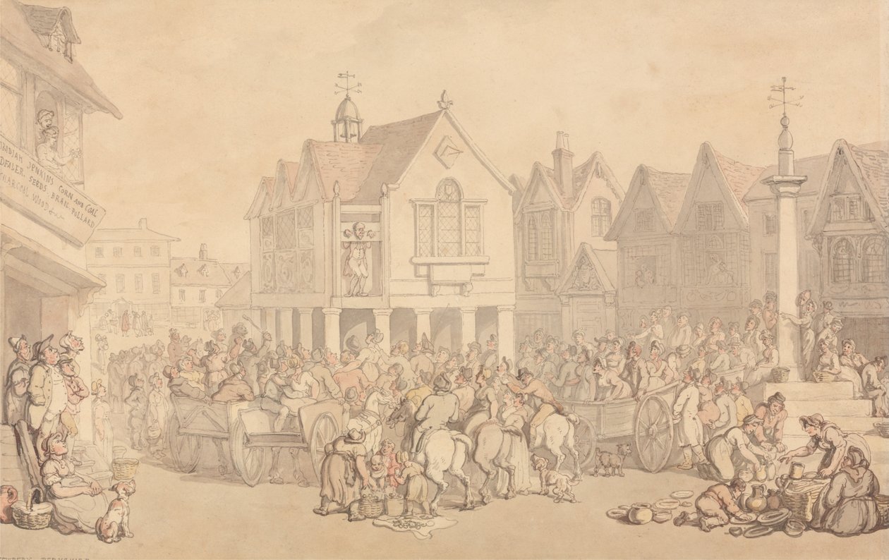 Newbury Marktplatz, Berkshire von Thomas Rowlandson