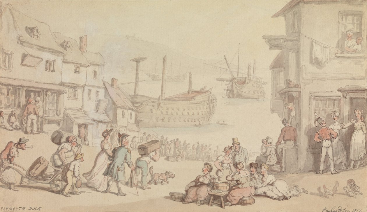 Plymouth Dock von Thomas Rowlandson