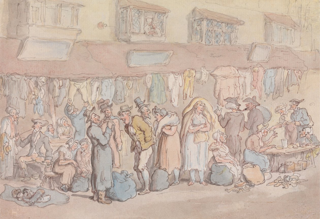 Rag Fair oder Rosemary Lane von Thomas Rowlandson
