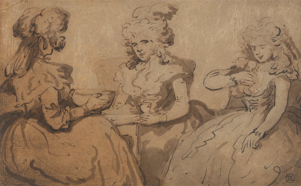 Frauen trinken Punsch von Thomas Rowlandson