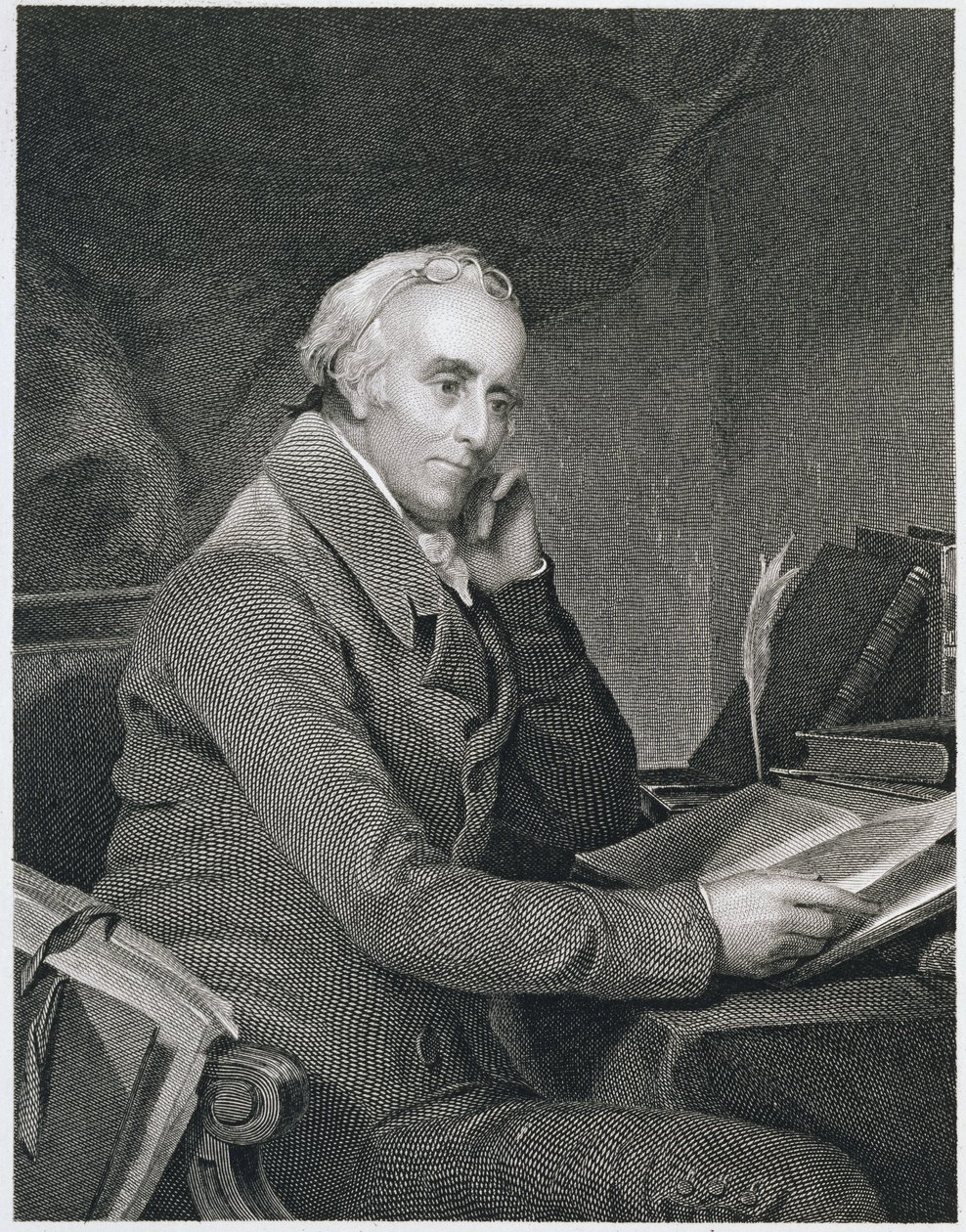 Benjamin Rush, graviert von Richard W. Dodson (1812-67) von Thomas Sully