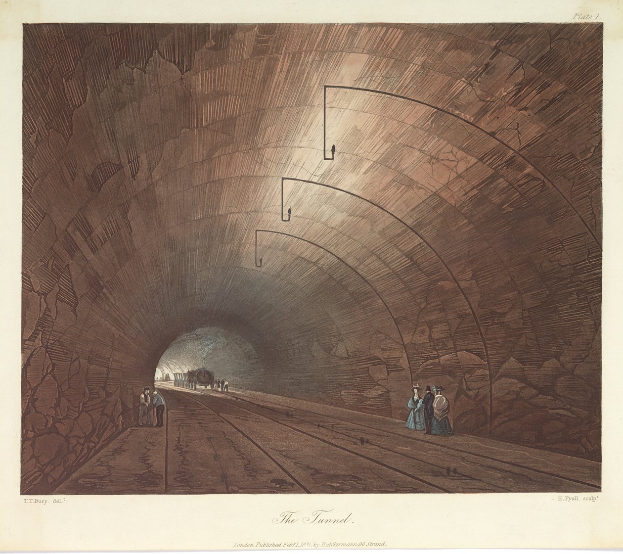 Der Tunnel, graviert von Henry Pyall, 1831 von Thomas Talbot after Bury