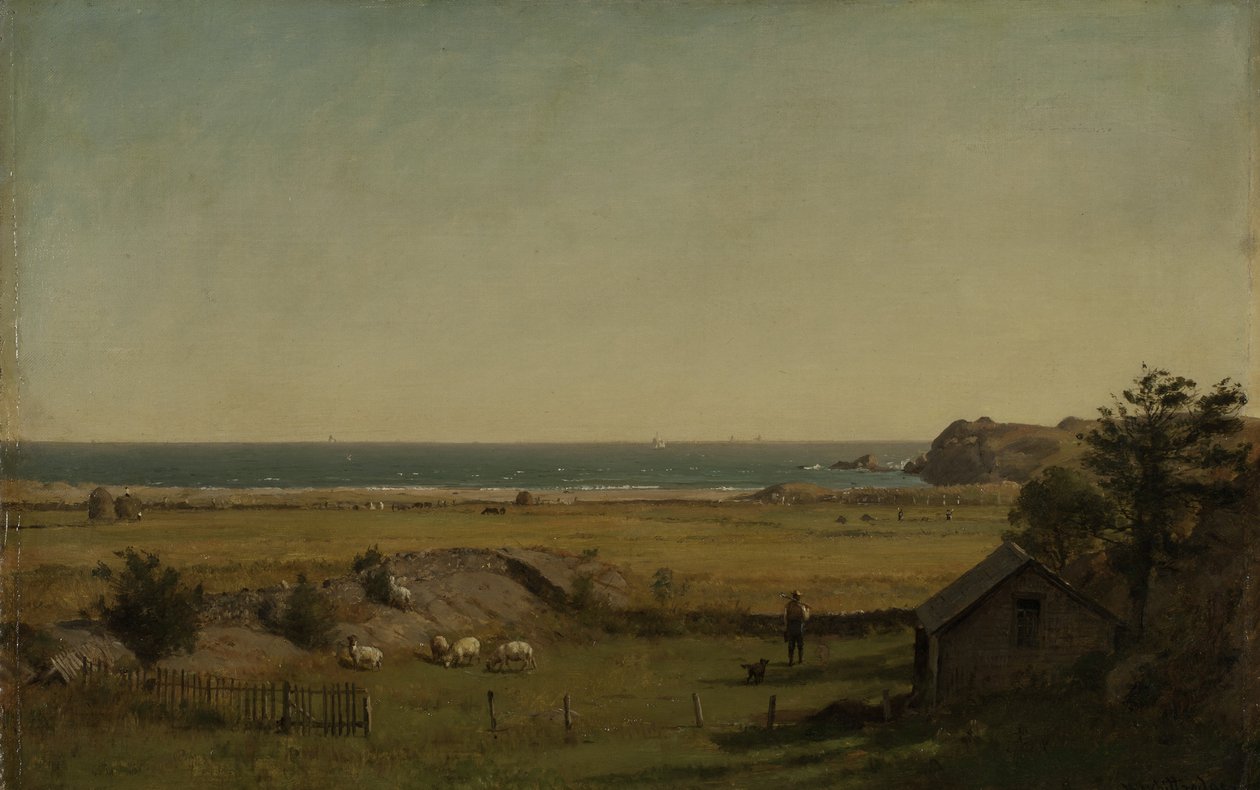 Ansicht in der Nähe von Newport, Rhode Island, 1840-70 von Thomas Worthington Whittredge