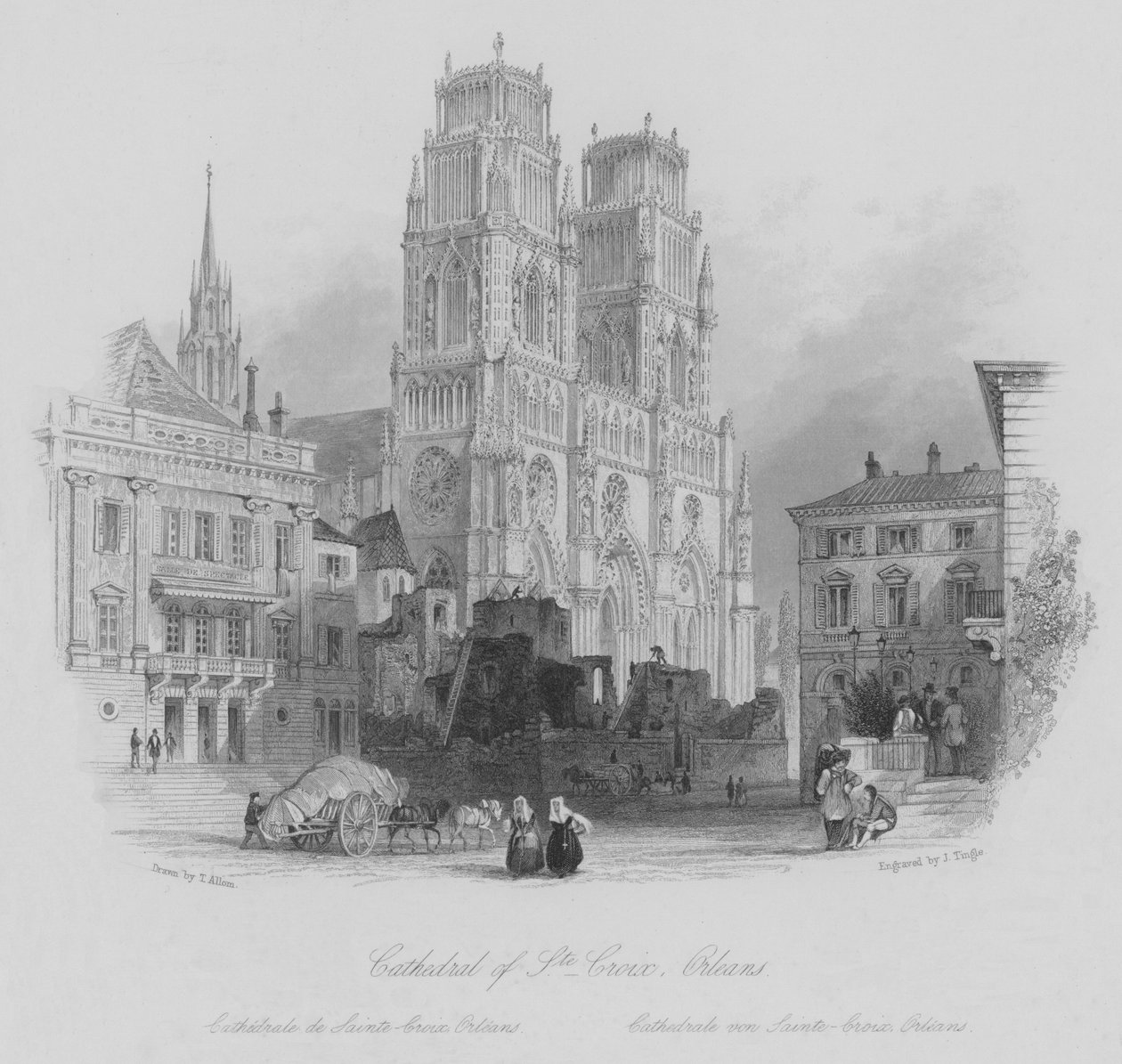 Kathedrale von Ste-Croix, Orleans von Thomas (after) Allom