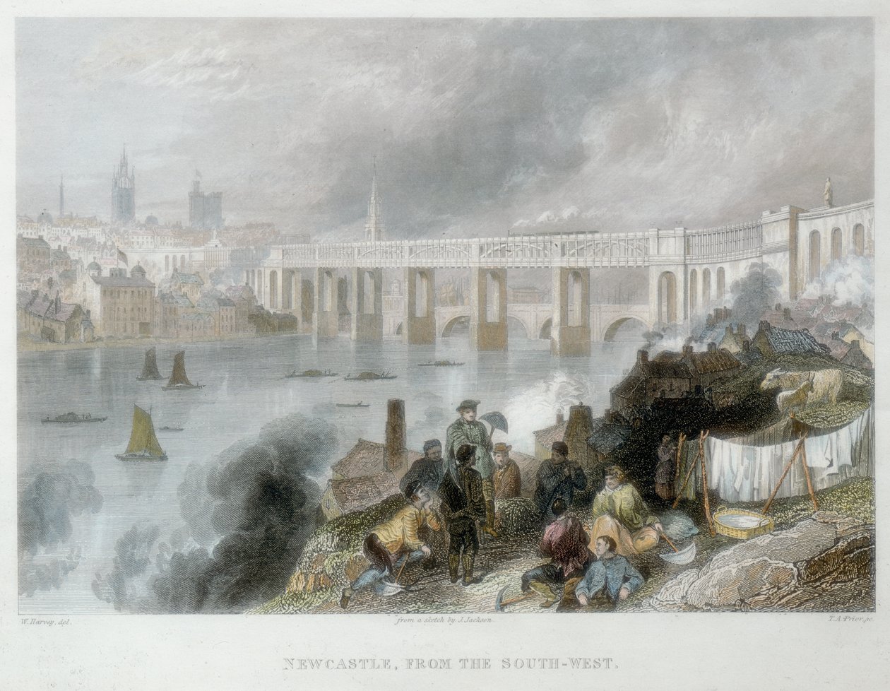 Newcastle-upon-Tyne von Südwesten von Thomas Abiel Prior