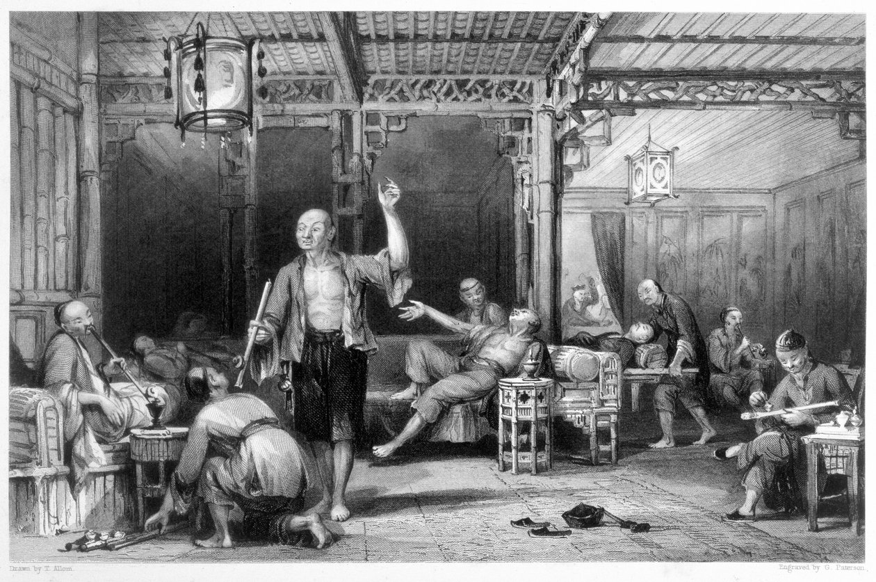 Chinesische Opiumraucher von Thomas Allom