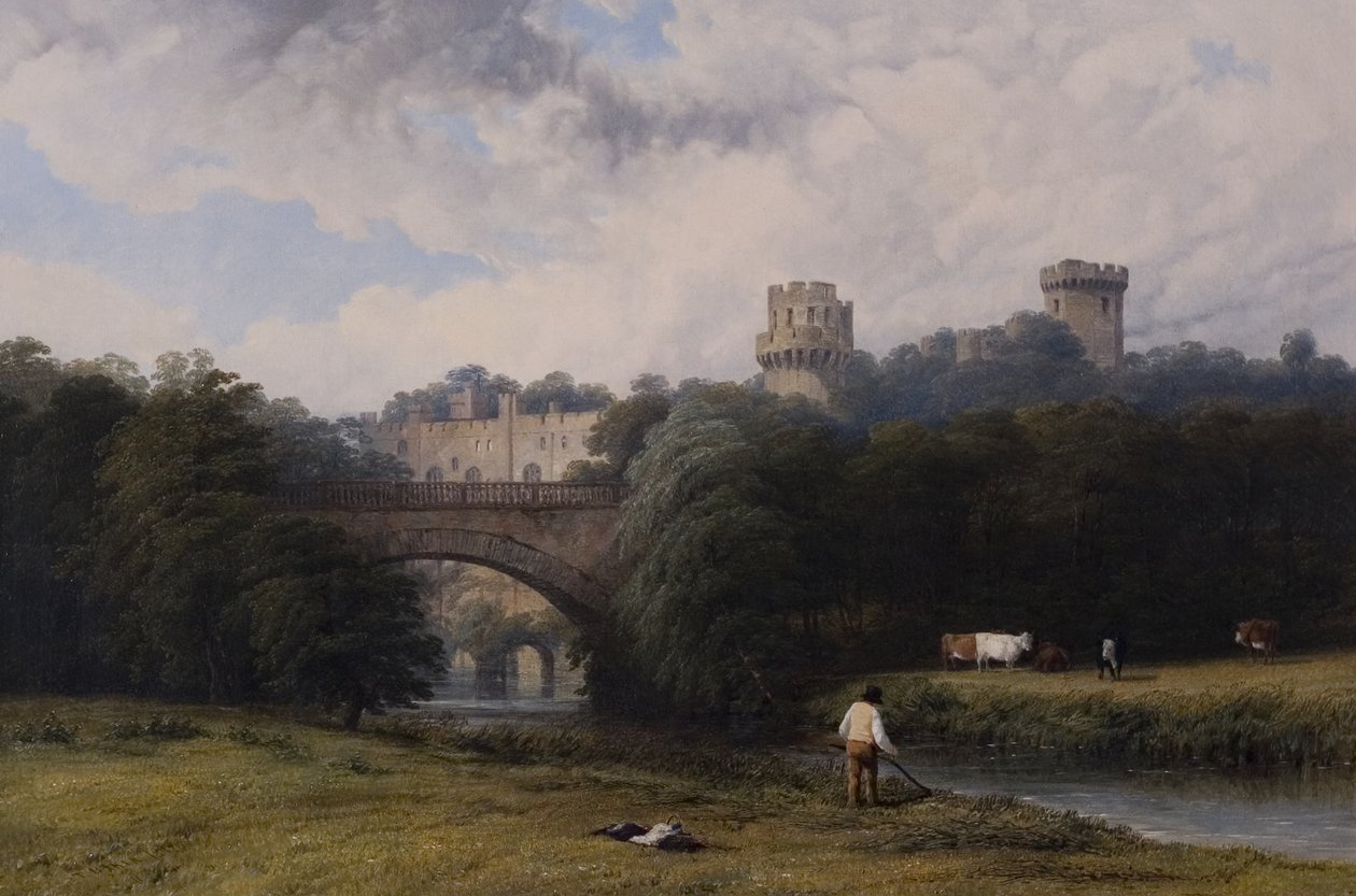 Schloss Warwick vom Fluss aus von Thomas Baker