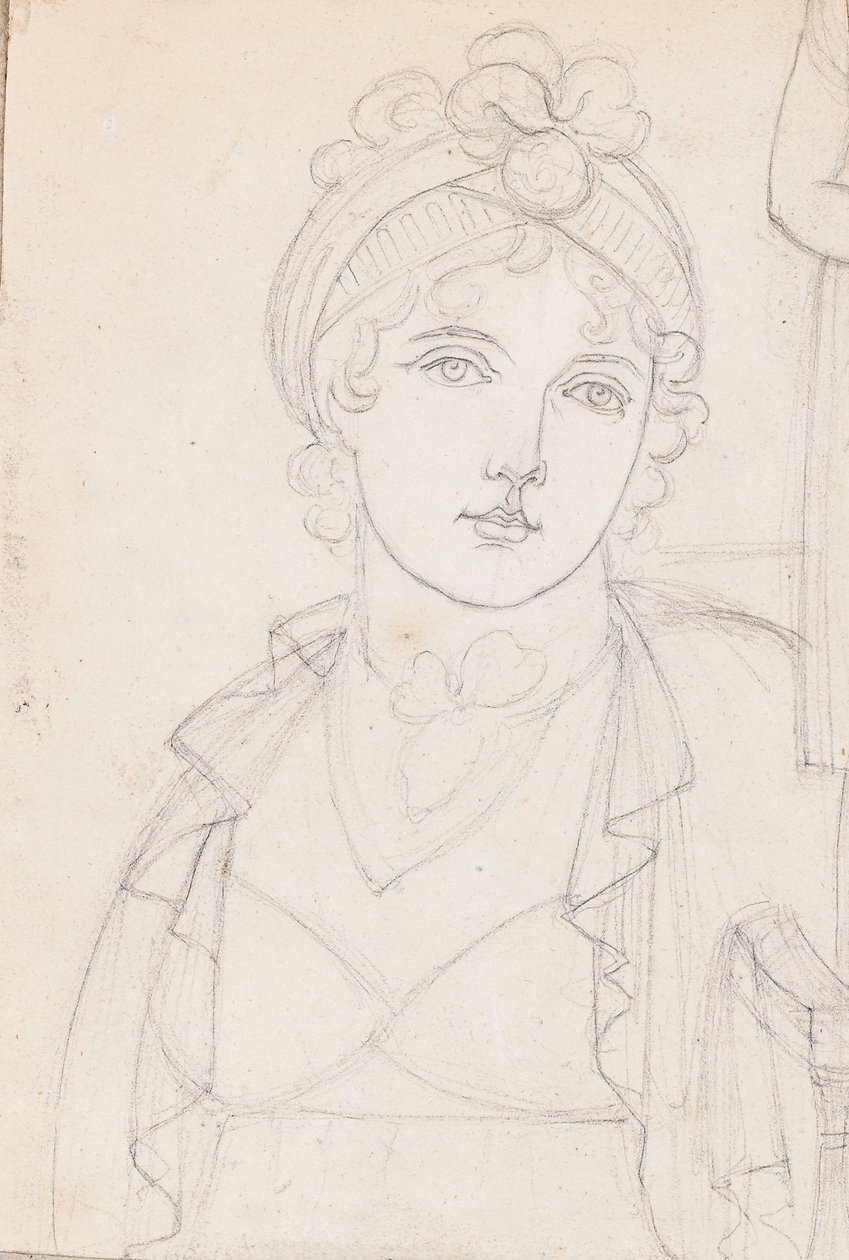 Ein Kopf-und-Schultern-Porträt von Emma Hamilton von Thomas Baxter
