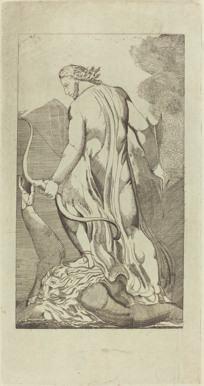 Christus zertritt Satan von Thomas Butts, Jr. after William Blake